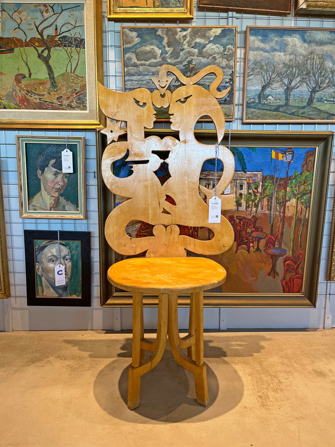 Restaurering av Roberto Matta, stol "Tarquinia" Italien, 1970-tal